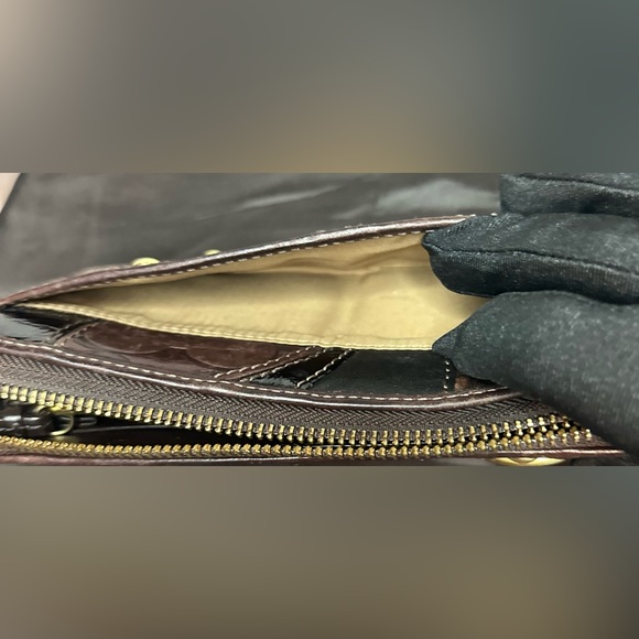 Coach Est. 1941 Rare Zoe Double Buckle Patchwork Leather Long Wallet EUC - Picture 15 of 16